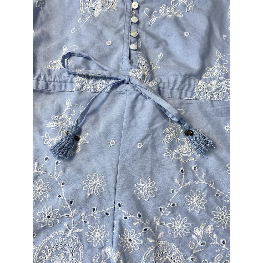 Spell & The Gypsy Womens Casablanca Chambray Embriodered Romper M Embroidered - Picture 6 of 11